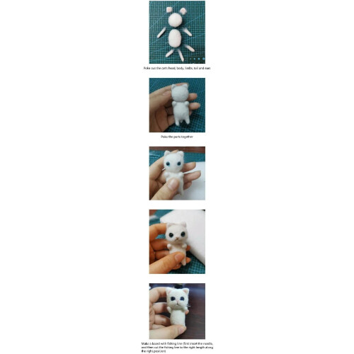 Viltnaaldviltset donkergrijs kitten1 set 2