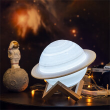 Viflosae Saturn LED nočné svetlo so stojanom a diaľkovým ovládaním
