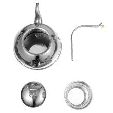 Geïsoleerde roestvrijstalen theepot met koffiefilter