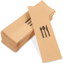 Porte-couverts en papier kraft (100 pièces)