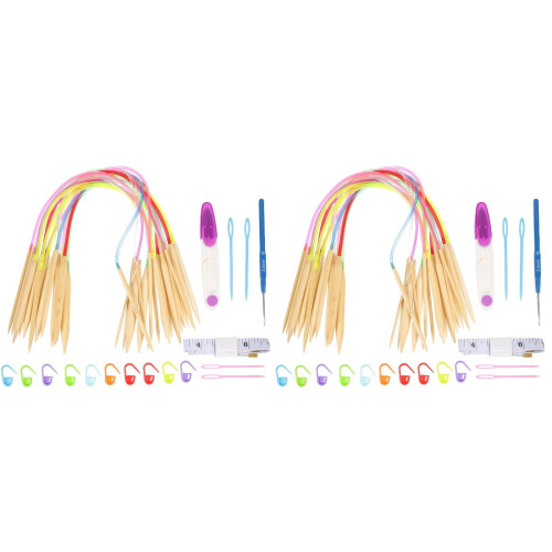 Sweater Needle Set Wooden Measuring Tape 2 Sets