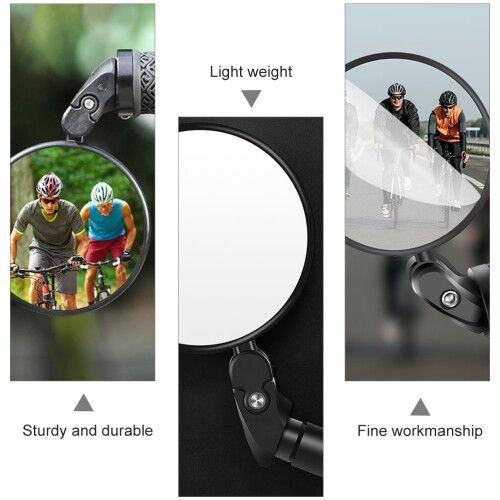 Espelho retrovisor oval em acrílico para guidão de bicicleta 1