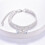 Collier en forme d'os avec strass pour chien, ajustable S/M/L, 3 rangs 2