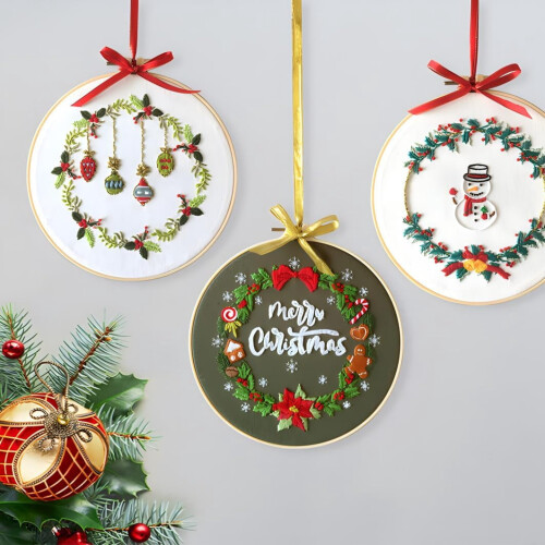 Kit de Bordado Sinos de Natal Chenflying (1/3 peças) 2