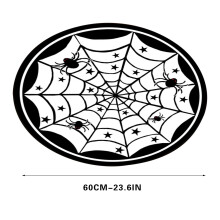 Halloween Rug Dark Scary Round Indoor Outdoor Mat
