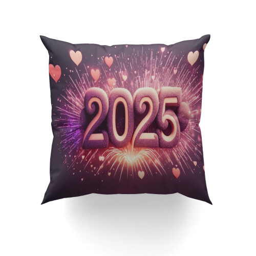 Μαξιλαροθήκη ριχτάρι για το νέο έτος 2025 16x16 ίντσες 1