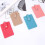 Porte-cartes en cuir PU avec cordon rétractable bleu clair 6