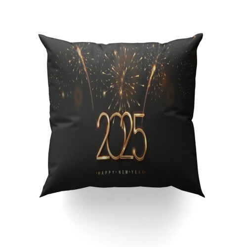 New Year2025throw pillowcase16x16inch 1