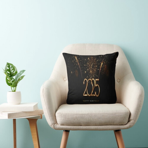 New Year2025throw pillowcase16x16inch 2