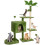 Cat Tree Tower with Plush House and Scratching Posts 6