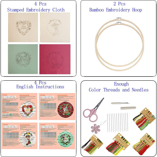 Kit da ricamo Bonroy per principianti (4 set) 1