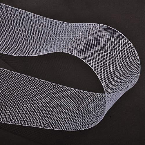Witte polyester paardenhaarvlecht 3 inch 50 yards 2