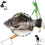 Trousse noire en forme de poisson avec fermeture éclair 2