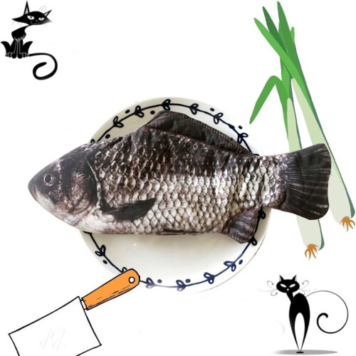 Trousse noire en forme de poisson avec fermeture éclair 1