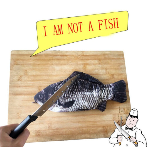 Trousse noire en forme de poisson avec fermeture éclair 2