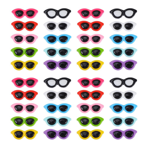 Mini Sunglasses Resin Charms 40pcs
