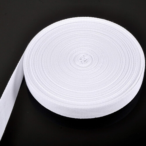 Ruban sergé de coton blanc 1 pouce 50 yards 1