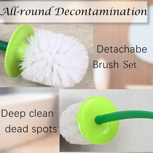 Kirschförmiges Toilettenbürsten-Set mit Halterung und langem Griff 1