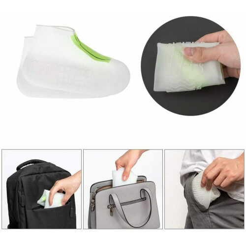 Waterproof Silicone Shoe Covers Gray X-Large 2