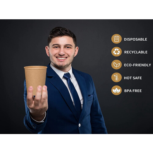 Cupáin Caife Páipéir Indiúscartha 12oz 300count 2