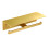 Porte-rouleau double en aluminium brossé doré, fixation murale 1