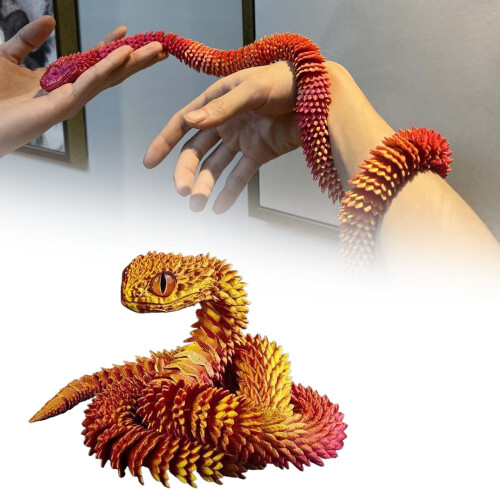 Brinquedos de animais impressos em 3D, flexíveis e que mudam de cor. 1