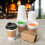 Gobelets à café jetables en papier de 35 cl avec couvercles (100 unités) 2