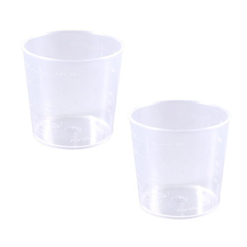 Plastic Graduated Beaker 60mL 2 pcs