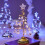 13 inch Pre-lit LED Crystal Christmas Tree Slim Desktop 6