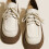 Damen-Plateauschuhe aus echtem Leder mit eckiger Zehenpartie 2