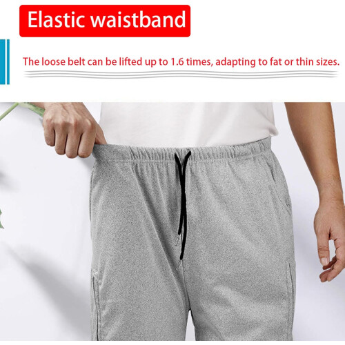 Calça porta-saco de urina com bolsos com zíper para idosos 2