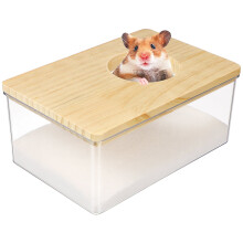 Hamster sand bath container clear small animal dust bath
