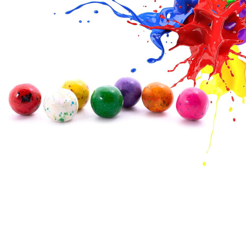 Τσιχλόμπαλες Splaered Colors 1 ίντσας 120 τεμάχια επανασφραγιζόμενη σακούλα 2 λίβρες 2