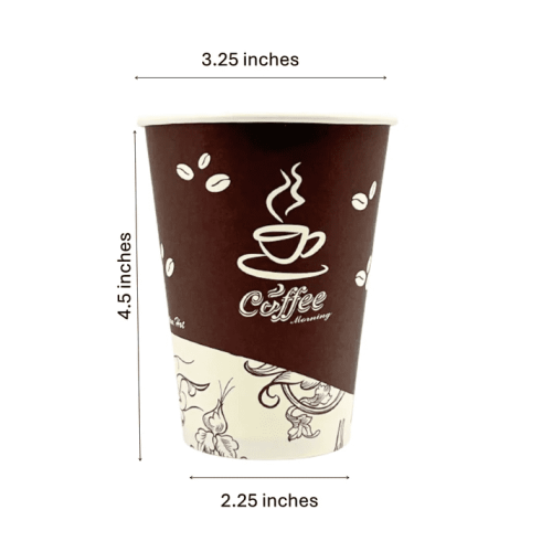 Cupáin Caife Páipéir le Dearadh Pónairí 12oz 1