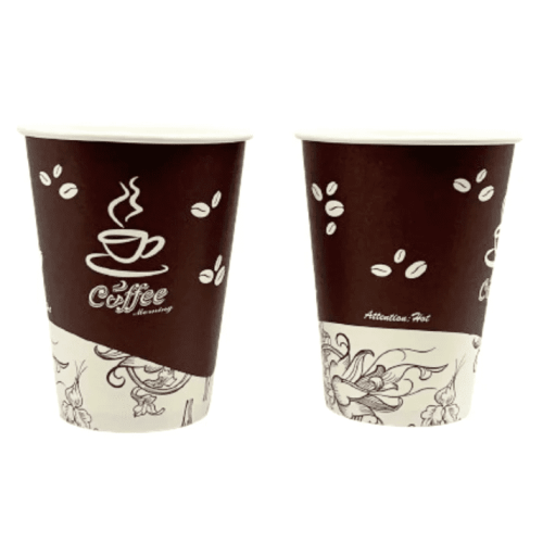 Cupáin Caife Páipéir le Dearadh Pónairí 12oz 2