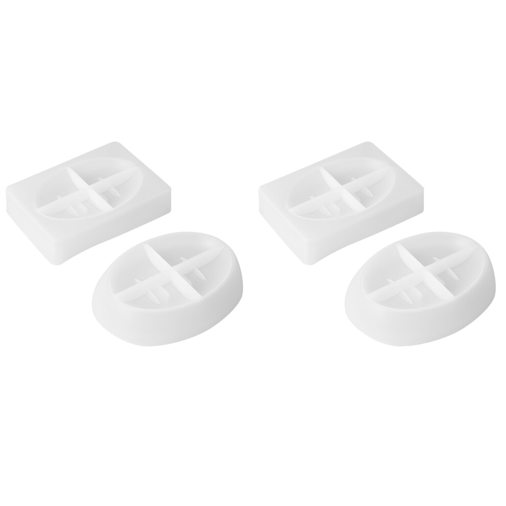 4Pcs Silicone Soap Dish Resin Mold Oval/Square Drain Soap Box Epoxy Resin Casting Mould Home Organizer 6032212922461