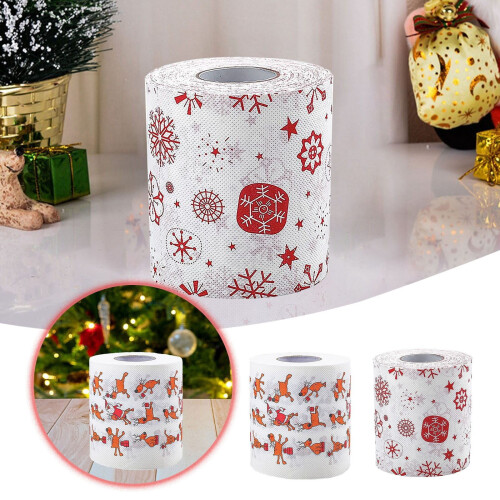 Weihnachtsrollen-Servietten, farbig, 1 Packung 2