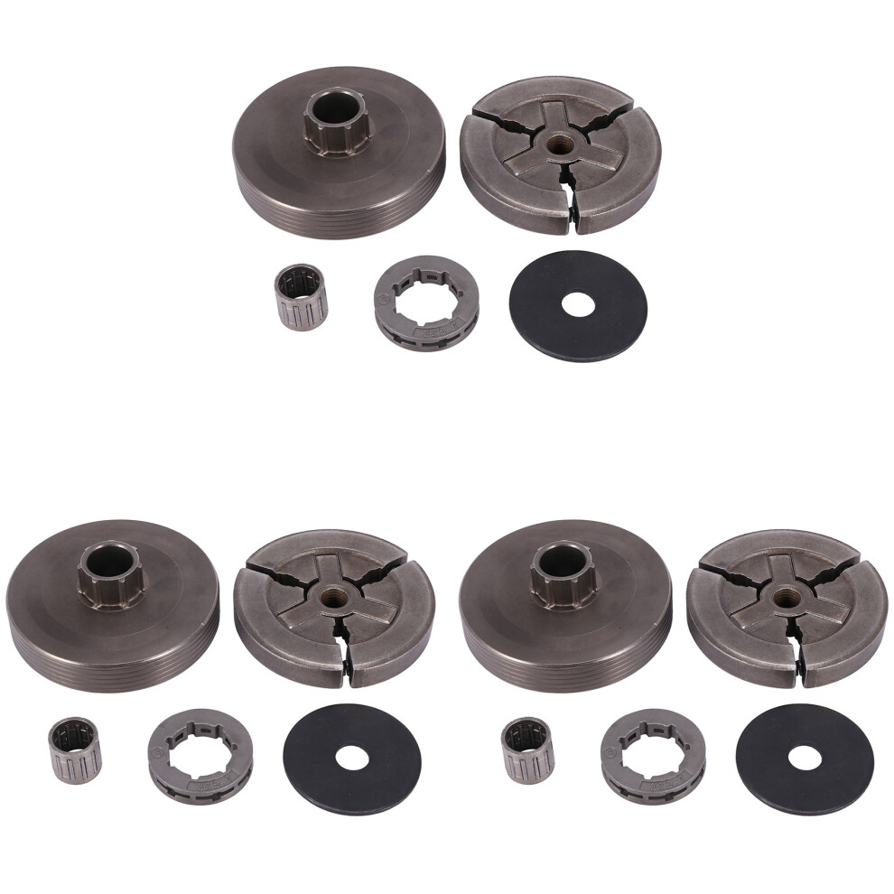 3X Clutch Drum & Clutch & Sprocket Rim & Needle Bearing Fit For Chinese Chainsaw 4500 5200 5800 6032795618119