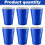 Plastikbecher, 16 oz, Dunkelblau, 144 Stück 2