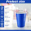 Plastikbecher, 16 oz, Dunkelblau, 144 Stück 3