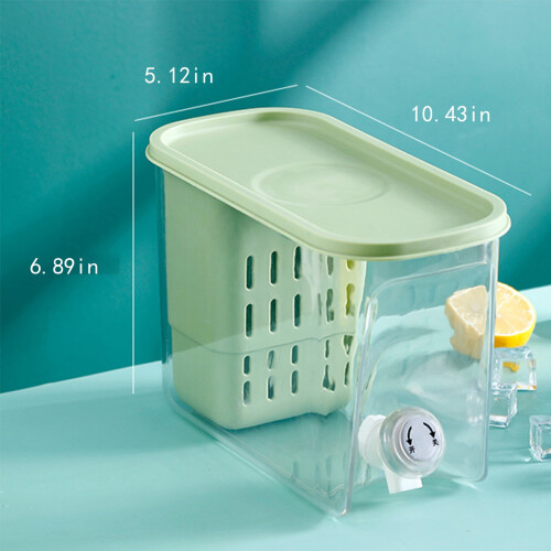 Fridge Drink Dispenser Green 1-Gallon 2