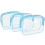 Nécessaire transparente Eease com zíper, conjunto de 3 peças. 1