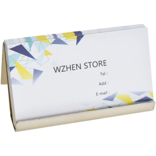 Visitenkartenetui aus Edelstahl, 2er-Pack, Gold 1