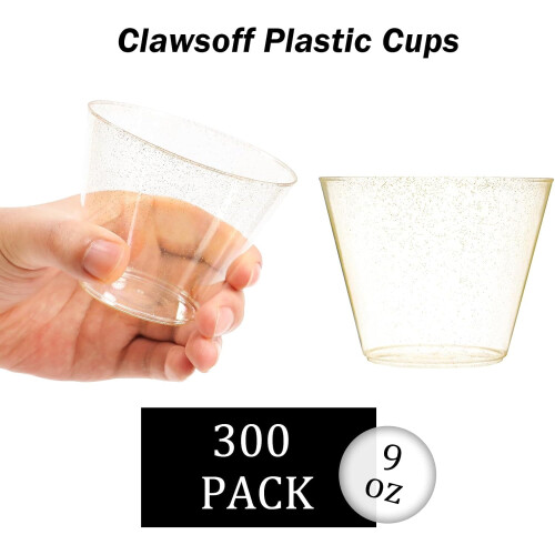 Gobelets en plastique doré 27 cl (300 pièces) 1