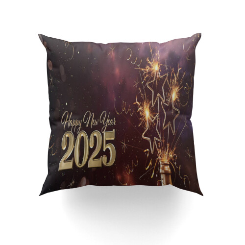 New Year2025throw pillowcase16x16inch 1