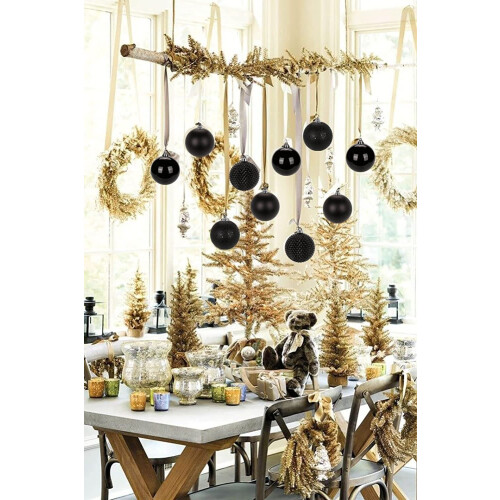 Gold Ball Ornaments Shatterproof 7.08 in 1