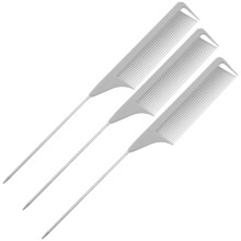 3-teiliges Set Rattenschwanzkämme für Friseure und Haarstylisten, Friseurwerkzeug, Rattenschwanzkämme zum Scheiteln
