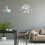 HANXIULIN 3D mirror wall sticker floral home decor 2