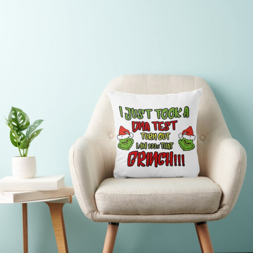 Grinch throw pillowcase16x16inch home decor 2