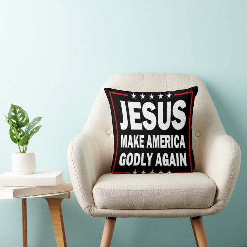 Μαξιλαροθήκη Jesus Throw 18x18 ίντσες διακόσμηση σπιτιού 2